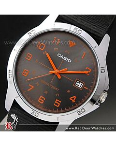 Casio Military Fabric Strap Mens Watch MTP-V008B-1B. MTPV008B