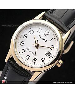 Casio Day Date Quartz Leather Strap Ladies Watch LTP-V002GL-7B2, LTPV002GL