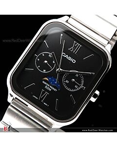 Casio Quartz Moonphase Stainless Steel Watch MTP-M305D-1A2, MTPM305D