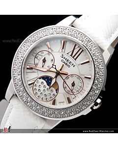 Casio Sheen SWAROVSKI Cruise Line Moon Phase Ladies Watch SHE-3506D-7A, SHE3506D