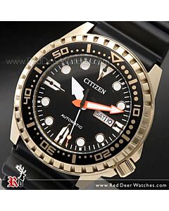 Citizen Automatic 100m Rubber Strap Rose Gold Sport Watch NH8383-17E