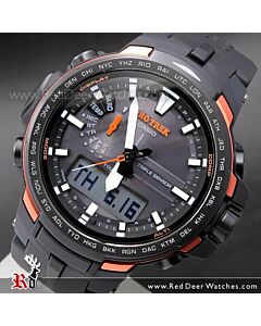 Casio ProTrek Solar MULTIBAND 6 Triple Sensor Carbon fiber Band Sport Watch PRW-6100Y-1, PRW6100Y