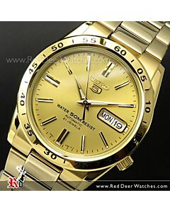 Seiko 5 Gold Tone Automatic Day Date Mens Watch SNKE06K1, SNKE06