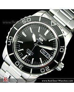 Seiko Mens Automatic Hardlex Crystal Black SNZH55J1 Made in Japan