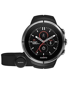 Suunto Spartan Ultra Black Multisport Bluetooth GPS Watch with Heart Rate Belt