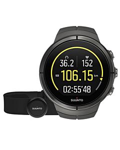 Suunto Spartan Ultra Black Multisport Bluetooth GPS Watch with Heart Rate Belt