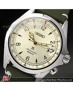 Seiko Alpinist Prospex Automatic Leather Strap Watch SPB123J1