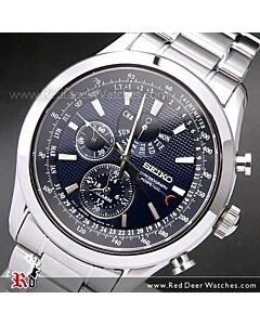 Seiko Chronograph Perpetual Blue Dial Alarm Mens Watch SPC125P1, SPC125