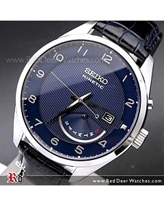 Seiko Kinetic Blue Dial Leather Strap Mens Watch SRN061P1, SRN061