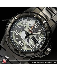 Seiko 5 Automatic Black Camouflage Sports Watch SRP225J1, SRP225 Japan