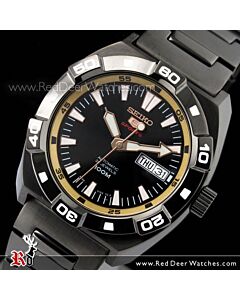 Seiko 5 Automatic Gold Black Mens Sports Watch SRP287K1 SRP287