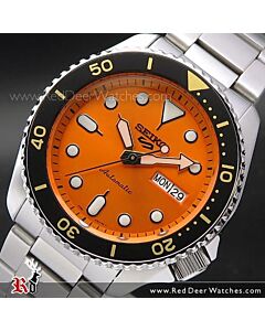 Seiko 5 Sports Orange Dial Stainless Steel 100M Automatic Watch SRPD59K1