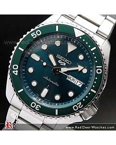 Seiko 5 Sports Green Dial Stainless Steel 100M Automatic Watch SRPD61K1, SRPD61