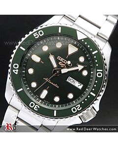 Seiko 5 Sports Green Dial Stainless Steel 100M Automatic Watch SRPD63K1, SRPD63