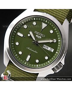 Seiko 5 Sports Green Dial Nylon Strap Automatic Watch SRPE65K1