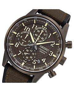 Seiko Lord Chronograph Quartz Brown Dial Mens Watch SSB371P1