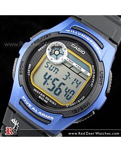 Casio 5 Alarm 50 Meter WR Digital Resin Watch W-213-2A, W213
