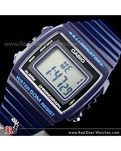 Casio Unisex Alarm Stopwatch Dark Blue Watch W-215H-2AV, W215H