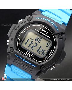 Casio Digital Alarm Watch W-219H-2A2, W219H
