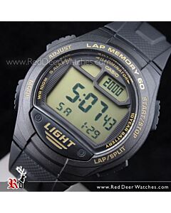 Casio 5 Alarms Lap memory 60 Digital 100M Sport Watch W-734-9AV, W734