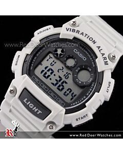 Casio 10Yrs Battery Vibration 5 alarm Light Gray Sport Watch W-735H-8A2V, W735H