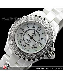 I.s Ceramic Sapphire mother of pearl face Ladies Watch WDD8271L-R