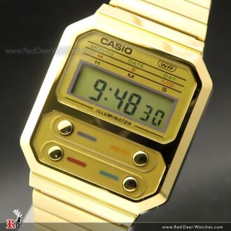 Casio Vintage Gold Ion Plated Watch A100WEG-9A