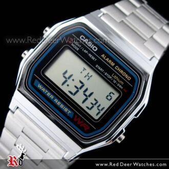 Casio Vintage Retro style Unisex Digital Watch A158WA-1DF, A158WA-1