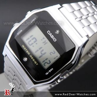 Casio Digital Vintage Natural diamonds Watch A159WAD-1DF, A159WAD