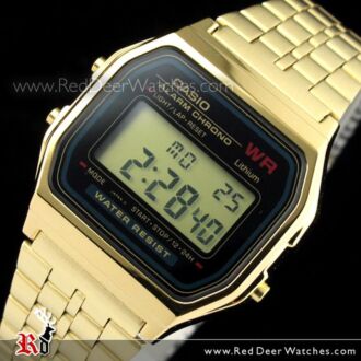 Casio Vintage Retro Alarm Digital Watch A159WGEA-1DF, A159WGEA