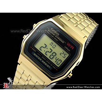 Casio Vintage Retro Alarm Digital Watch A159WGEA-1DF, A159WGEA