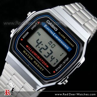 Casio Vintage Retro style Unisex Digital Watch A168WA-1, A-168WA