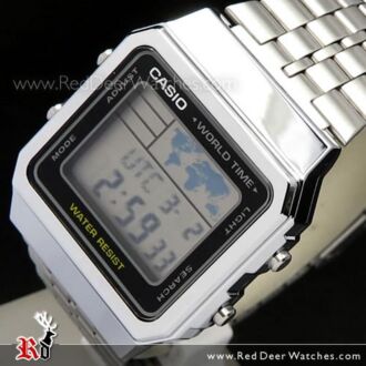 Casio World Time Alarms Digital Watch A500WA-1DF