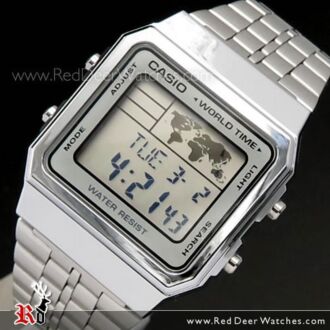 Casio World Time Alarms Digital Watch A500WA-7DF