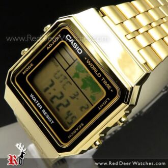 Casio World Time Alarms Digital Watch A500WGA-1DF