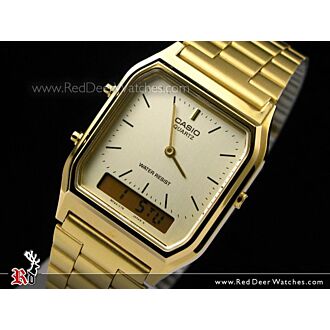 CASIO DIGITAL ANALOG VINTAGE WATCH AQ-230GA-9D, AQ230GA GOLD