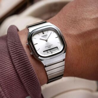 Casio Vintage Retro Ana-Digi Steel Band Unisex Watch AQ-240E-7A