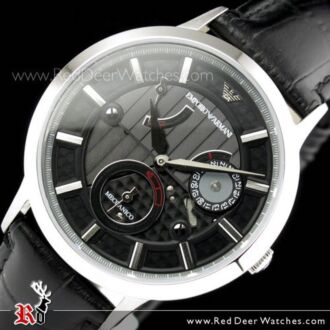 Emporio Armani Automatic Meccanico Black Power Reserve Mens Watch AR4664