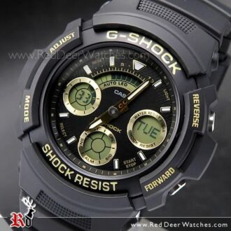 Casio G-Shock Black Out Analog-Digital 200m World Time Sport Watch AW-591BB-1A, AW591BB