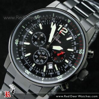 L'ECLISES Mens Chronograph Tachymeter BLK 100M 6229