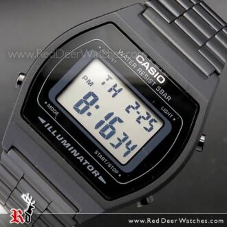 Casio Retro Design LED Backlight Black Digital Watch B640WB-2B