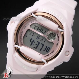 Casio Baby-G Light Pink and Gold Alarm Sport Watch BG-169G-4B, BG169G