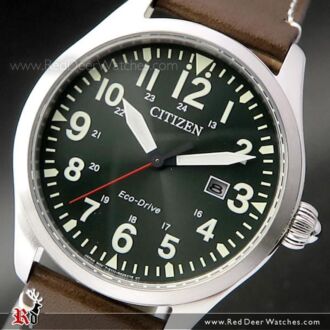 Citizen Eco-Drive Leather Strap Mens Watch BM6838-25X