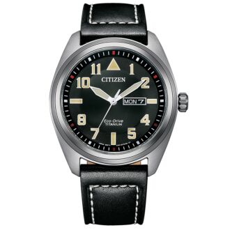 Citizen Eco-Drive Super Titanium Leather Strap Watch BM8560-29E