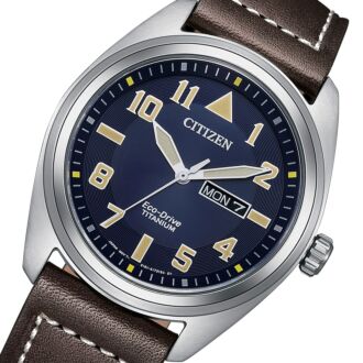 Citizen Eco-Drive Super Titanium Leather Strap Watch BM8560-37L