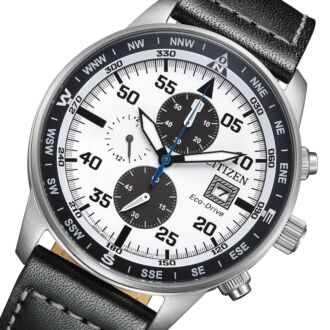 Citizen Eco-Drive Chronograph Leather Strap Watch CA0880-07A