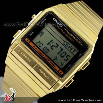 Casio Vintage Style Data Bank Golden Digital Watch DB-380G-1, DB380G