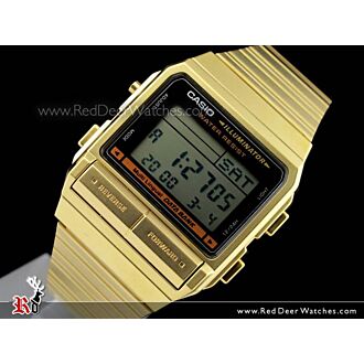 Casio Vintage Style Data Bank Golden Digital Watch DB-380G-1, DB380G