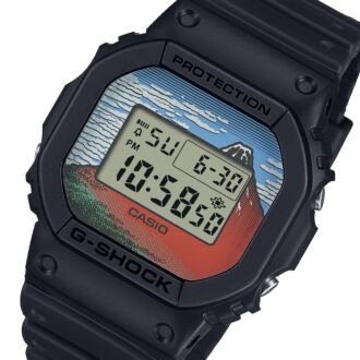 Casio G-Shock Hokusai Katsushika Red Fuji Limited Watch DW-5600KHG24-1