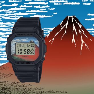 Casio G-Shock Hokusai Katsushika Red Fuji Limited Watch DW-5600KHG24-1